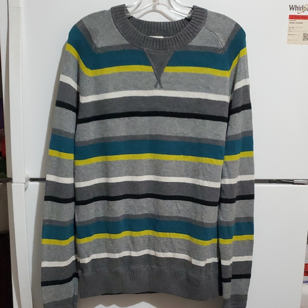 Mossimo Supply Co. Multicolor Striped Crewneck Sweater Size L/G